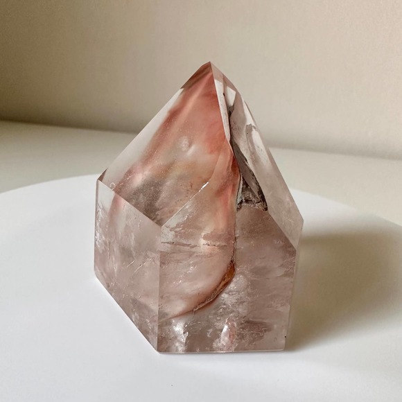 Fire Amphibole Quartz Point Angel Phantom Crystal Natural High Quality - Picture 2 of 5